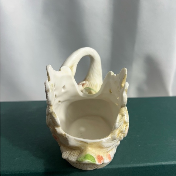 Vintage KS Collection Swan Ceramic Planter Vase Floral Pastel Detail 7x5” - Picture 4 of 9